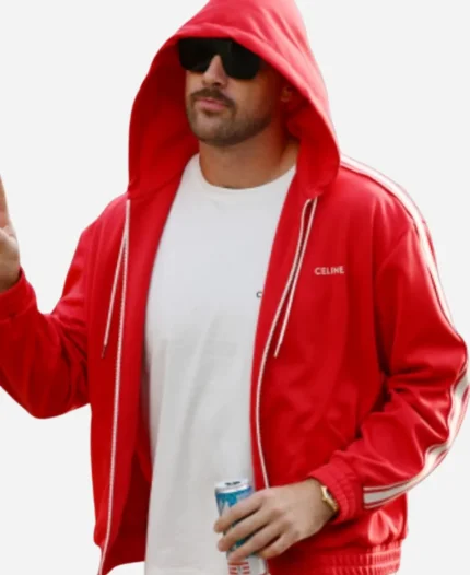 Travis Kelce TNF Celine Red Tracksuit