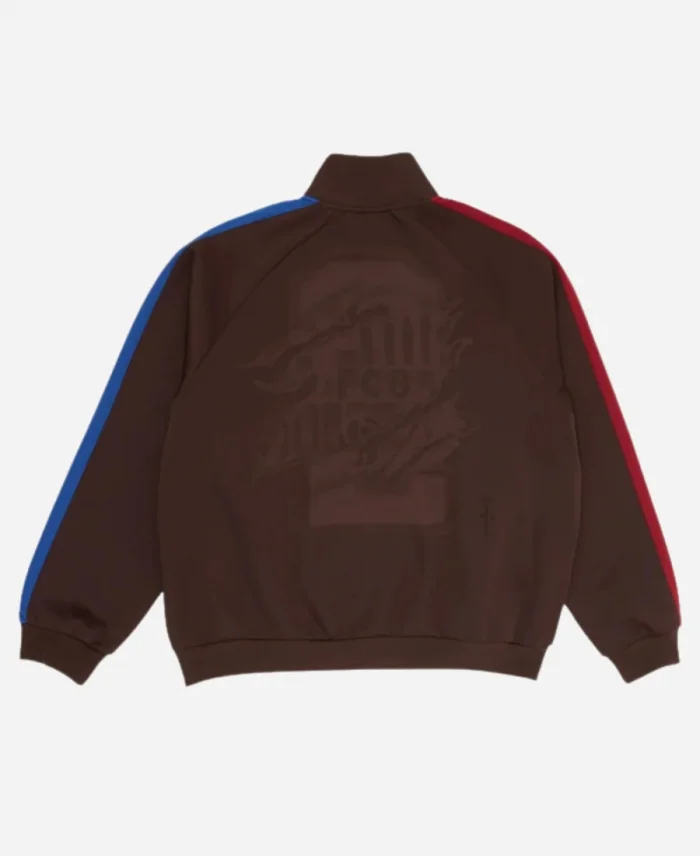 Travis Scott CJ x Nike x FCB BARÇA Retro Anthem Brown Jacket