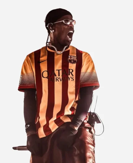 Travis Scott SHIT GOING DUMB Striped T-Shirt