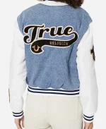 True Religion Denim Varsity Bomber Jacket For Men’s