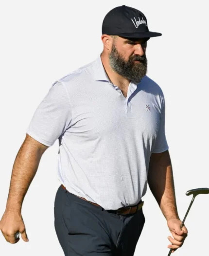 Truist Championship 2025 Jason Kelce White Golf Shirt For Sale