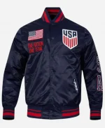 US Soccer 2025 USA Blue Varsity Jacket
