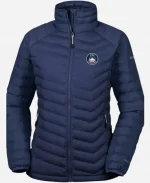 USA Curling Columbia 2025 Blue Quilted Jacket