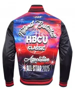 Unisex NBA All-Star Game 2025 Black Varsity Bomber Satin Jacket