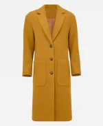 Varada Sethu TV Series Doctor Who Season 15 Belinda Chandra Wool Coat – Yellow