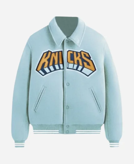 Victor Cruz New York Knicks Blue Bomber Jacket