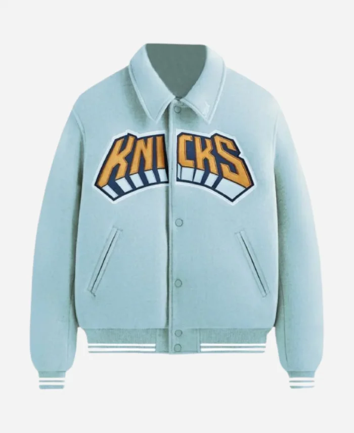 Victor Cruz New York Knicks Blue Bomber Jacket