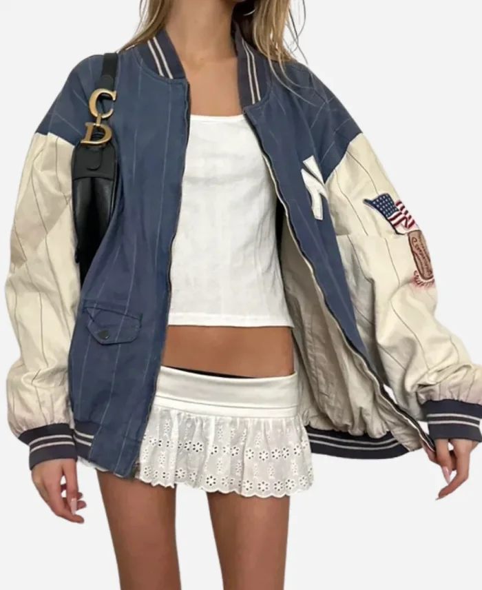  Vintage New York Yankees Zip Up Bomber Jacket