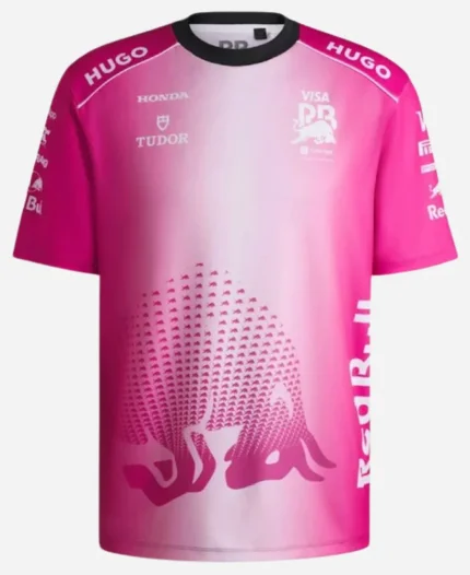 Visa Cash App RB 2025 Grand Prix Miami Pink T-Shirt For Sale