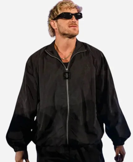 WWE Raw 2025 Logan Paul Black Track Jacket