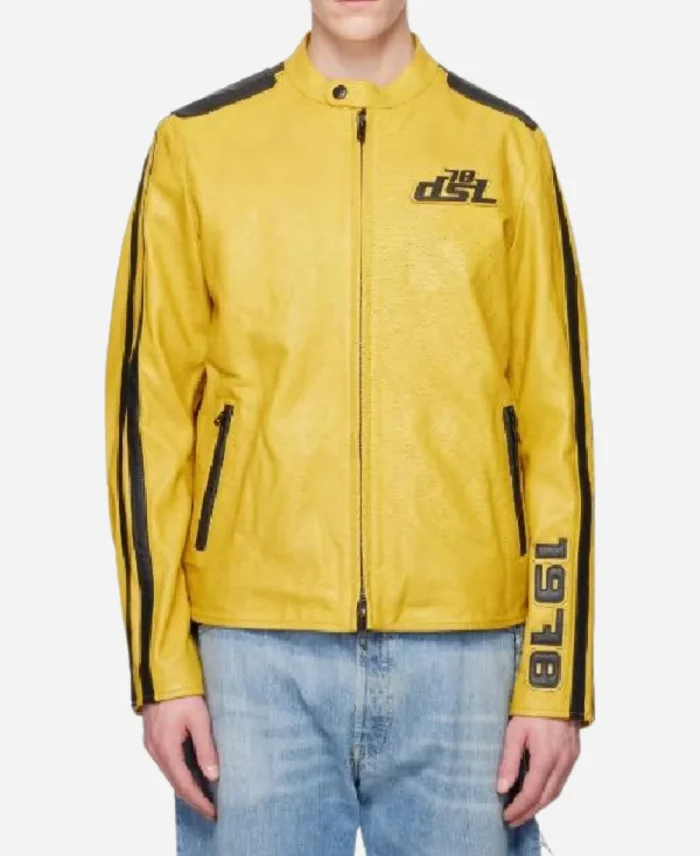 Watch What Happens Live 2025 Ciara Miller Yellow Leather Jacket