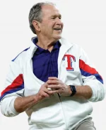 World Series George W Bush Texas Rangers 2023 White Jacket