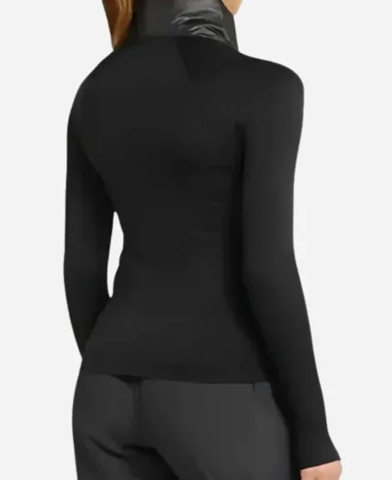 Zella Hybrid Black Quilted Jacket For Sale