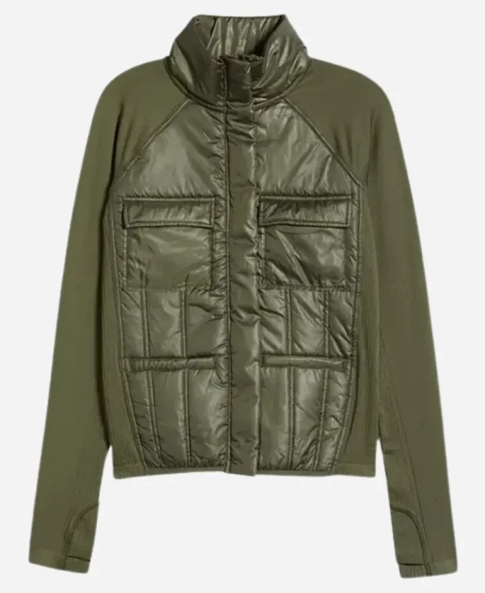 Zella Hybrid Green Quilted Jacket
