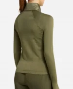 Zella Hybrid Quilted Green Jacket For Sale
