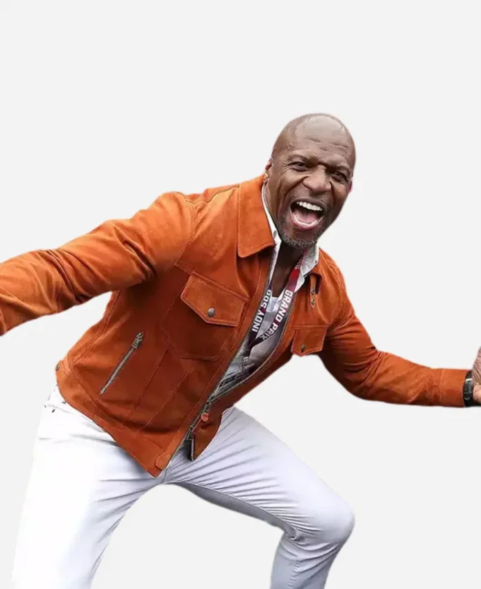 109th Running of the Indianapolis 500 Terry Crews Brown Suede Leather Jacket