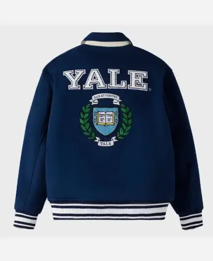 2024 October’s Very Own OVO Campus Yale Blue Wool Varsity Jacket