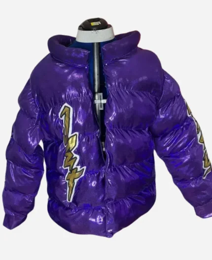 AEW 2025 Kevin Knight The 1 You Look Up 2 Purple Puffer Jacket