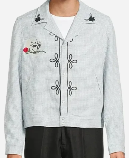 AJ McLean Netflix Tudum 2025 Blue Embroidery Jacket