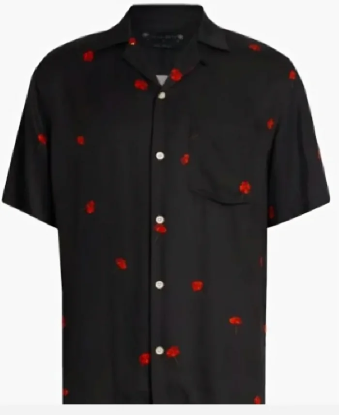 Aaron Paul Hot Ones S27 Poppy Embroidered Short Sleeve Shirt 