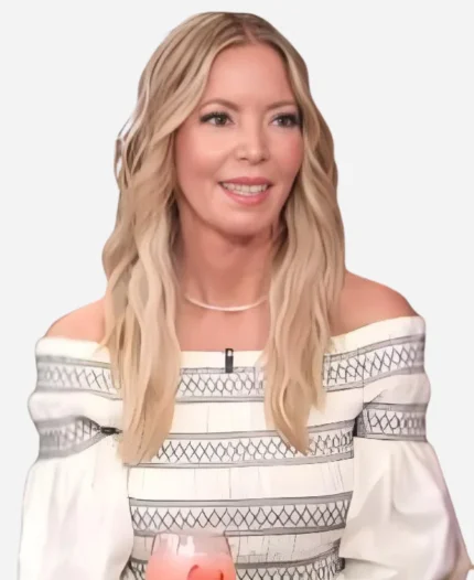 Access Daily 2025 Jeanie Buss Off The Shoulder Top