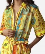 Access Hollywood 2025 Kit Hoover Patchwork Print Belted