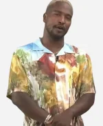 Access Hollywood Scott Evans Abstract Printed Shirt