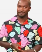 Access Hollywood Scott Evans Multicolored Floral Print Shirt