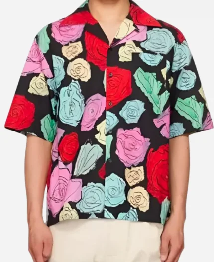 Access Hollywood Scott Evans Multicolored Floral Print Shirt For Sale