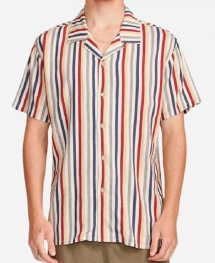 Access Hollywood Scott Evans Striped Short Sleeve Shirt For Sale