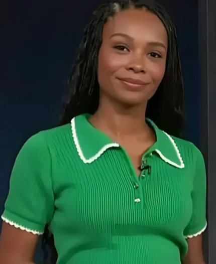 Access Hollywood Zuri Hall Green Polo Shirt