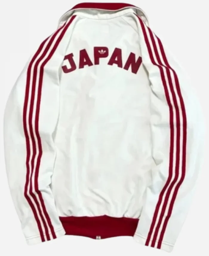 Adidas Japan Cotton Polyester with Signature Detailing White Track Jacket For Unisex 