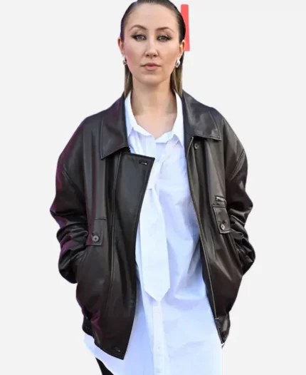 Adolescence 2025 Erin Doherty Black Leather Jacket