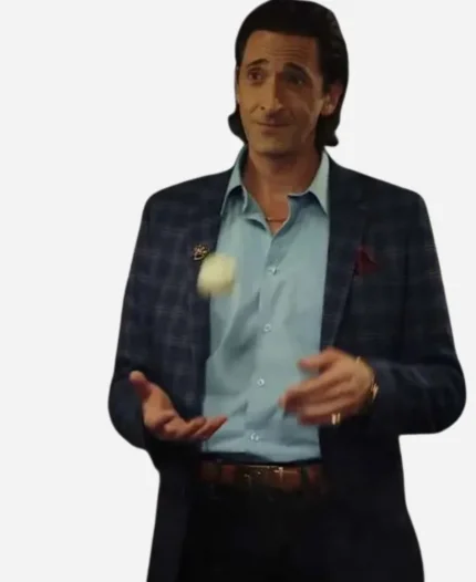 Adrien Brody Poker Face Check Blazer