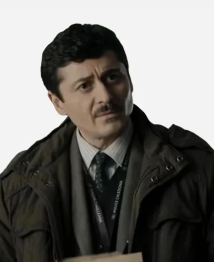 Akram Salim Tv Series Dept. Q 2025 Alexej Manvelov Green Cotton Hooded Jacket