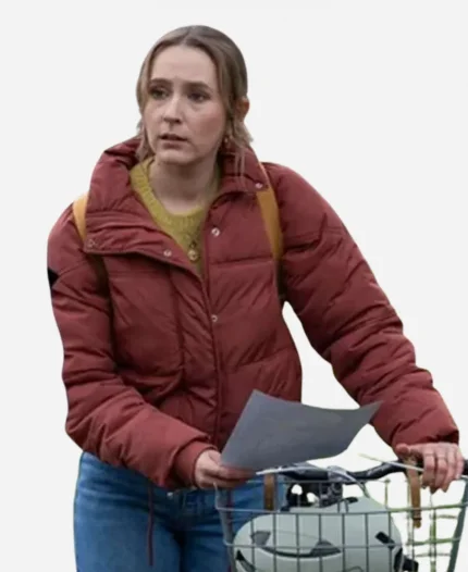Alison Woods Code Of Silence 2025 Rose Ayling-Ellis Red Puffer Jacket