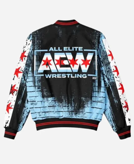 All Elite Wrestling 2025 Chicago Varsity Bomber Jacket For Unisex