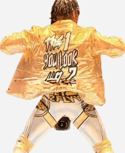 All Elite Wrestling 2025 Kevin Knight Golden Puffer Jacket
