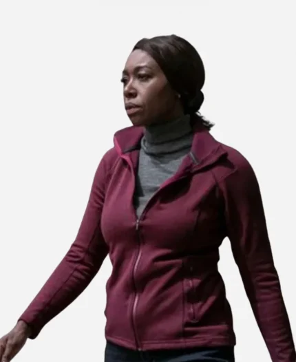 Amanda Warren The Night Agent S02 Maroon Jacket
