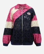 And Just Like That S03 Kristin Davis Lace Printed Bomber Jacket
