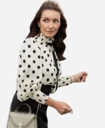 And Just Like That S3 Kristin Davis Polka Dot Blouse