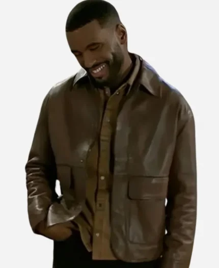 Andre Richardson Beyond the Gates Brown Leather Jacket