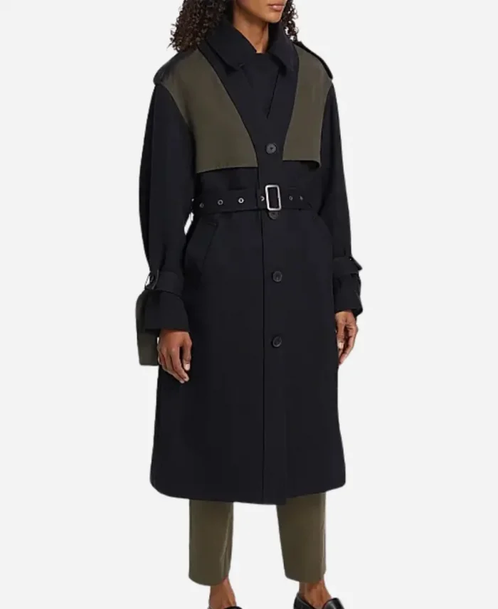 Angela Bassett 9-1-1 S08 Two-Tone Trench Coat