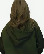 Annaleigh Ashford Happy Face 2025 Hooded Green Coat