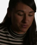 Art Detectives 2025 Nina Singh Black & White Striped Mockneck Top