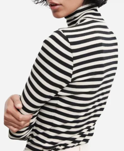 Art Detectives 2025 Nina Singh Striped Mockneck Top
