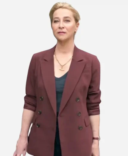 Evelyn Jones Tv Series Strife Season 02 Asher Keddie Maroon Blazer