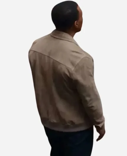 Ashley Walters Tv Series Missing You 2025 Josh Buchanan Beige Suede Bomber Jacket