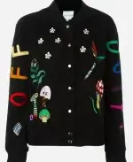 Axel Bøyum TV Series Billionaire Island Season 01 Ivo’s Snap Fastening Black Bomber Jacket For Sale