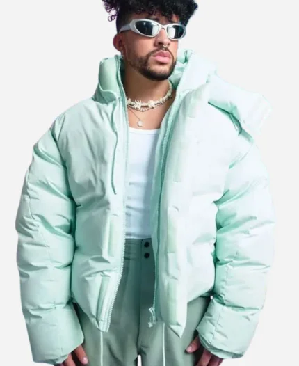Bad Bunny American Music Awards Puffer Hooded Jacket